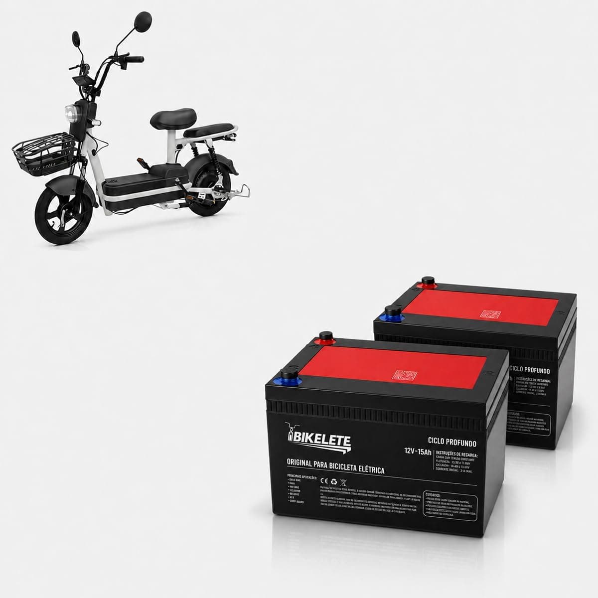 Bikelete Kit 2 Baterias 12V 15Ah